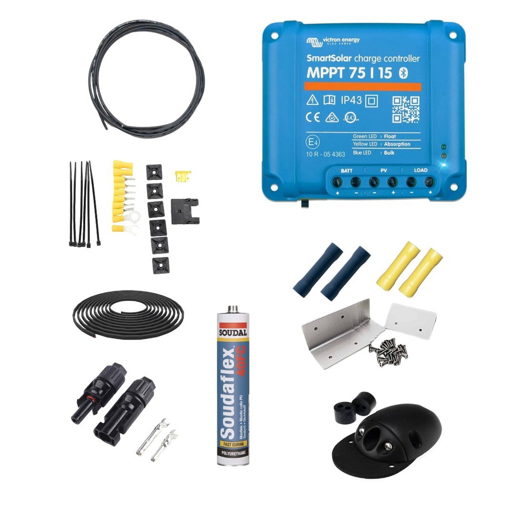Complete Solar Wiring Kit Black - 125W - 200W SMART MPPT | www.foxygen ...